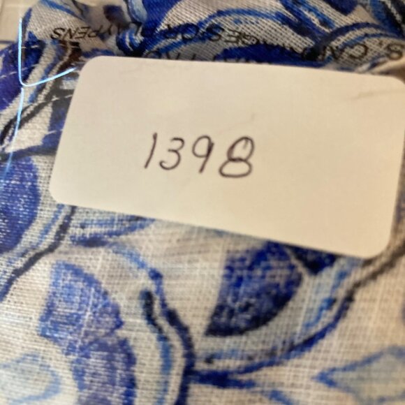 Womens Sigrid Olsen V Neck Linen Tunic Pullover Blue Design 1X White Blue - Picture 8 of 8